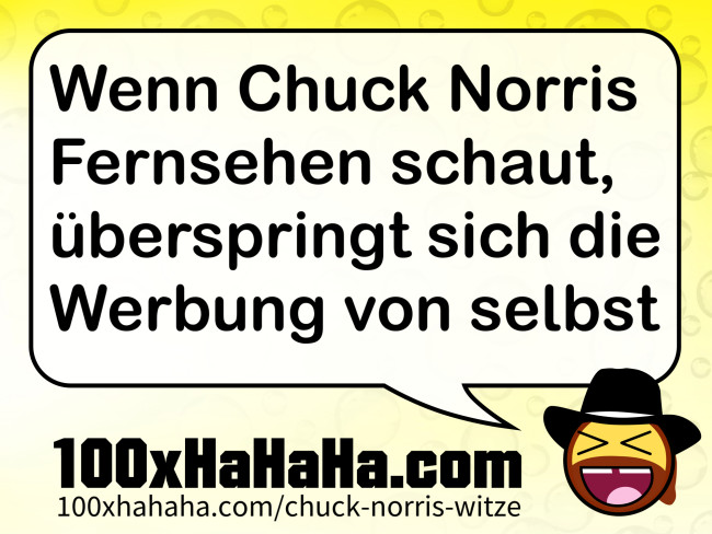 Wenn Chuck Norris Fernsehen schaut, ueberspringt sich die Werbung von selbst