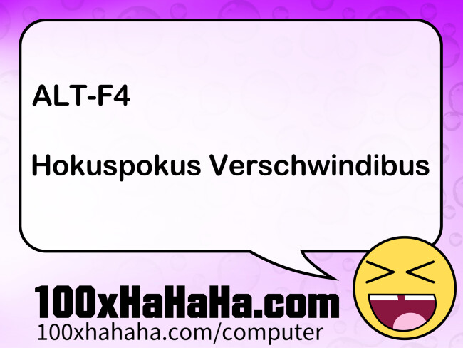 ALT-F4 / / Hokuspokus Verschwindibus