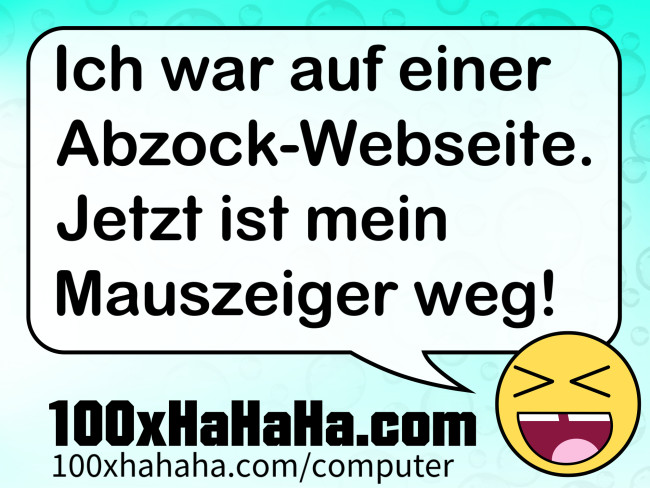 Ich war auf einer Abzock-Webseite. Jetzt ist mein Mauszeiger weg!