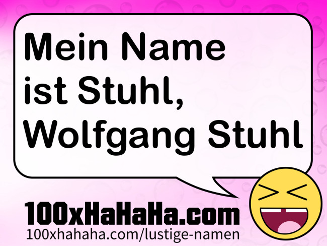 Mein Name ist Stuhl, Wolfgang Stuhl
