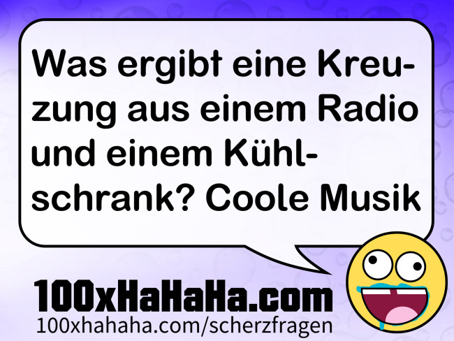 Was ergibt eine Kreuzung aus einem Radio und einem Kuehlschrank? Coole Musik