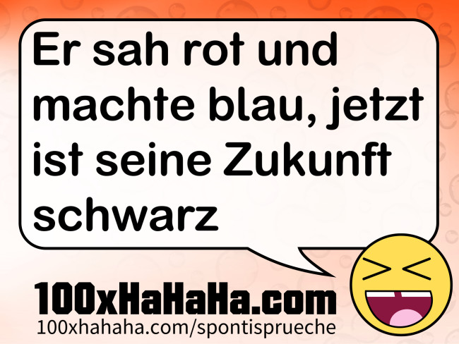 Er sah rot und machte blau, jetzt ist seine Zukunft schwarz