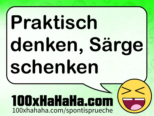 Praktisch denken, Saerge schenken