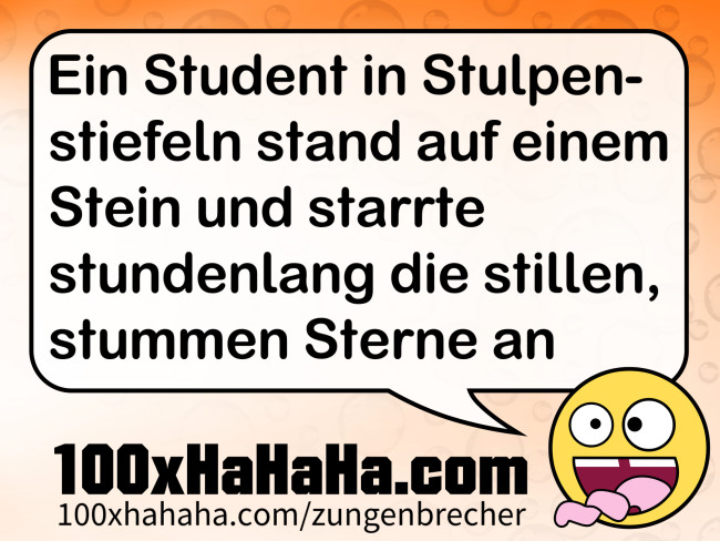 Ein Student in Stulpenstiefeln stand auf einem Stein und starrte stundenlang die stillen, stummen Sterne an