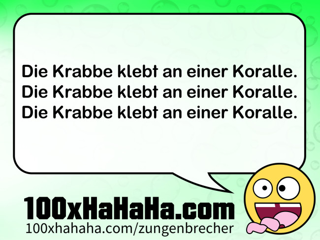 Die Krabbe klebt an einer Koralle. / Die Krabbe klebt an einer Koralle. / Die Krabbe klebt an einer Koralle.