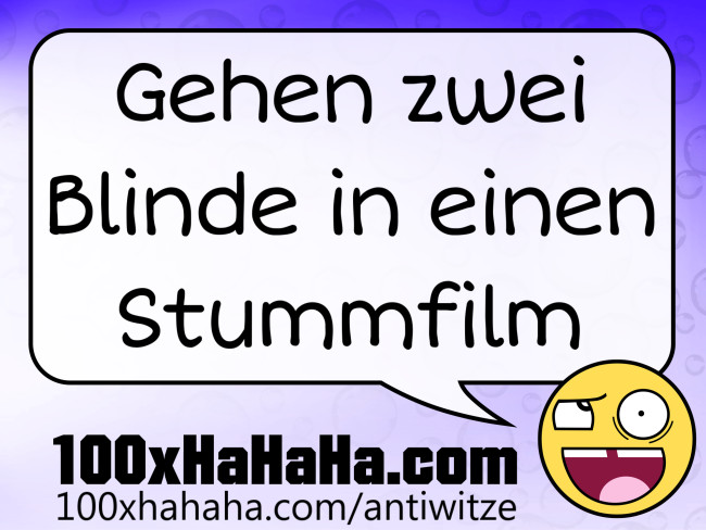 Gehen zwei Blinde in einen Stummfilm
