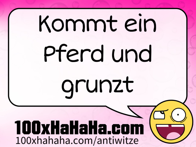 Kommt ein Pferd und grunzt