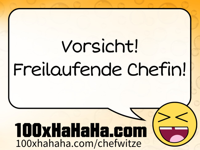 Vorsicht! / Freilaufende Chefin!