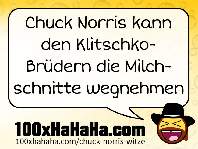 Chuck Norris kann den Klitschko-Bruedern die Milchschnitte wegnehmen