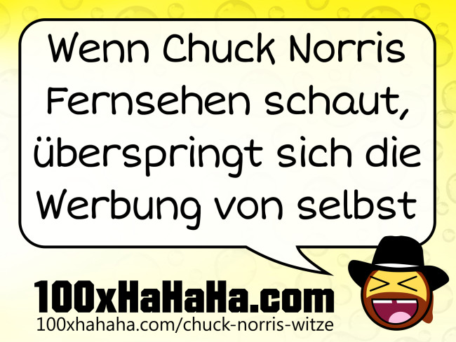 Wenn Chuck Norris Fernsehen schaut, ueberspringt sich die Werbung von selbst