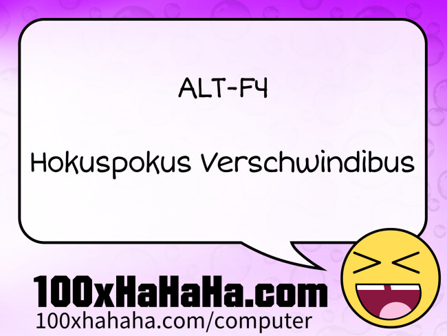 ALT-F4 / / Hokuspokus Verschwindibus