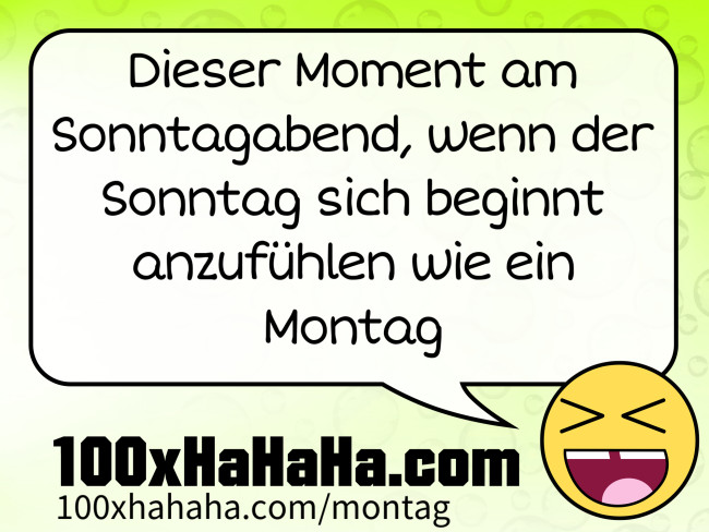 Dieser Moment am Sonntagabend, wenn der Sonntag sich beginnt anzufuehlen wie ein Montag