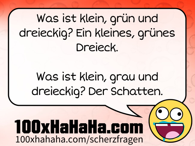 Was Ist Klein Grün Und Dreieckig