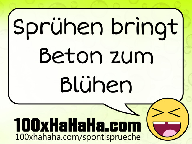 Spruehen bringt Beton zum Bluehen