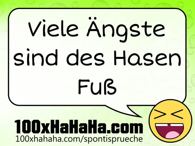 Viele Aengste sind des Hasen Fuss