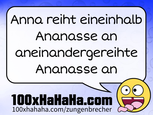 Anna reiht eineinhalb Ananasse an aneinandergereihte Ananasse an