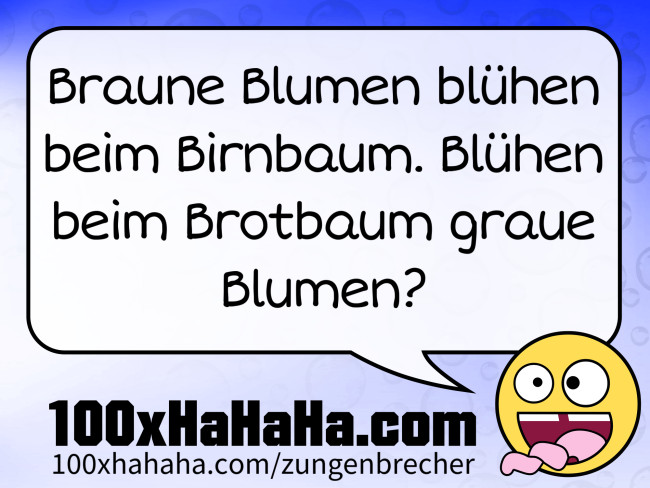 Braune Blumen bluehen beim Birnbaum. Bluehen beim Brotbaum graue Blumen?