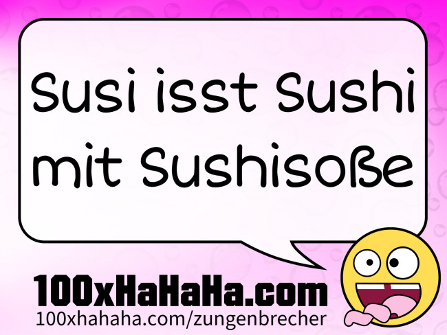 Susi isst Sushi mit Sushisosse