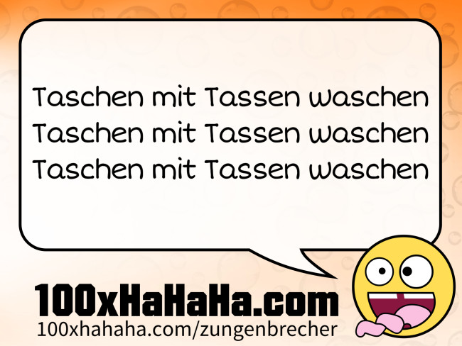 Taschen mit Tassen waschen / Taschen mit Tassen waschen / Taschen mit Tassen waschen