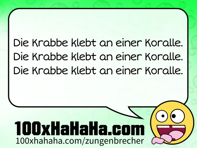 Die Krabbe klebt an einer Koralle. / Die Krabbe klebt an einer Koralle. / Die Krabbe klebt an einer Koralle.