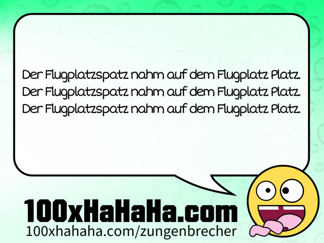 Der Flugplatzspatz nahm auf dem Flugplatz Platz. / Der Flugplatzspatz nahm auf dem Flugplatz Platz. / Der Flugplatzspatz nahm auf dem Flugplatz Platz.