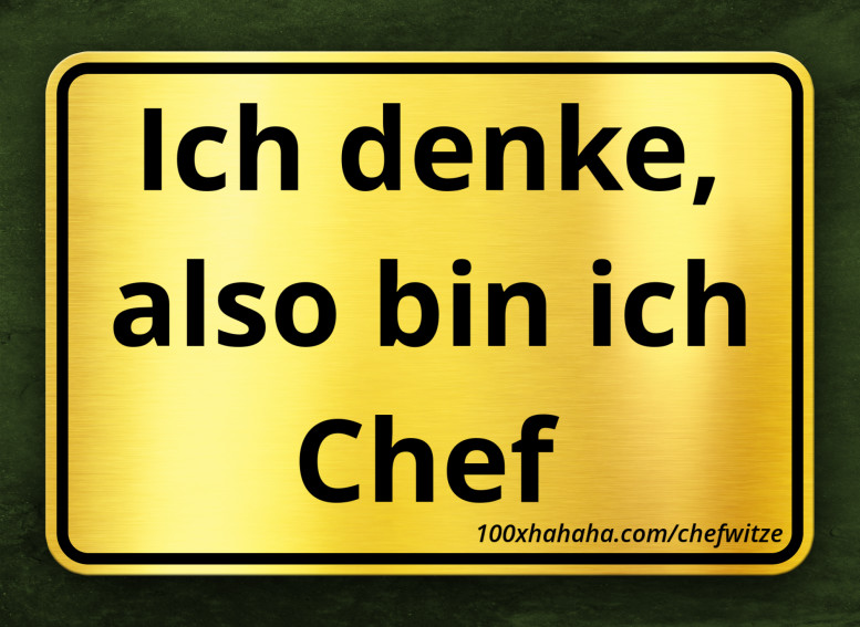 Ich denke, also bin ich Chef
