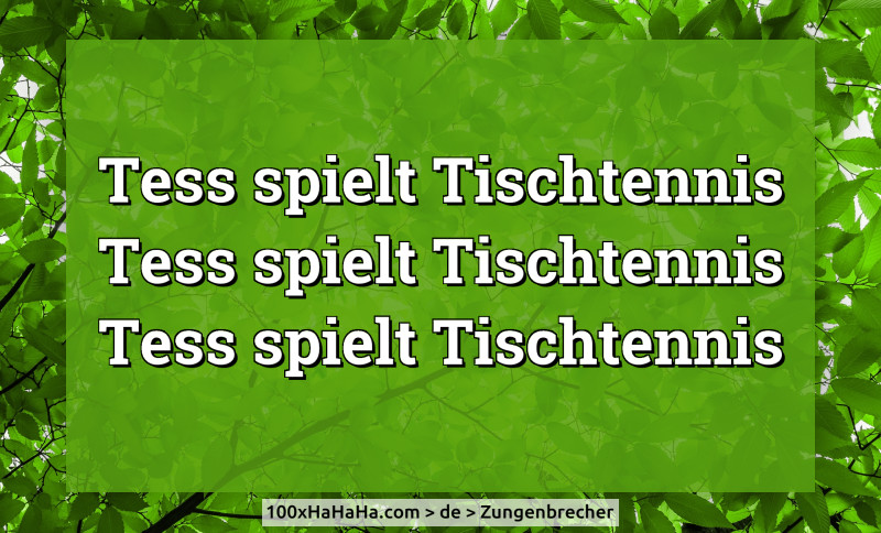 Tess spielt Tischtennis / Tess spielt Tischtennis / Tess spielt Tischtennis