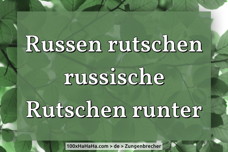 Russen rutschen russische Rutschen runter