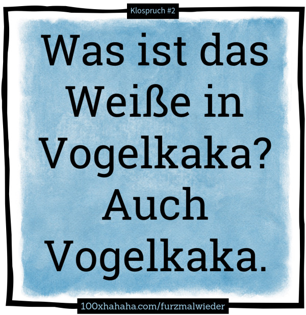 Was ist das Weisse in Vogelkaka? Auch Vogelkaka.