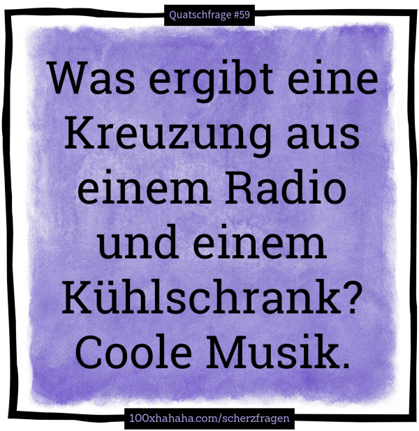 Was ergibt eine Kreuzung aus einem Radio und einem Kuehlschrank? Coole Musik