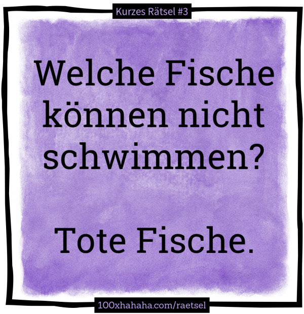Welche Fische koennen nicht schwimmen? / / Tote Fische.