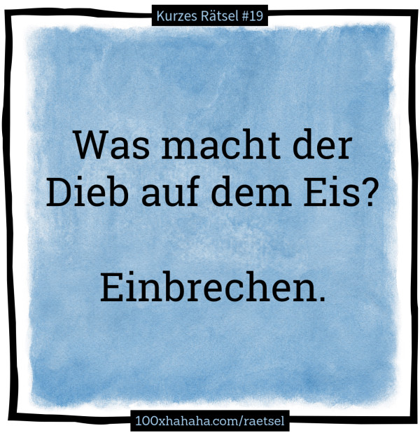 Was macht der Dieb auf dem Eis? / / Einbrechen.
