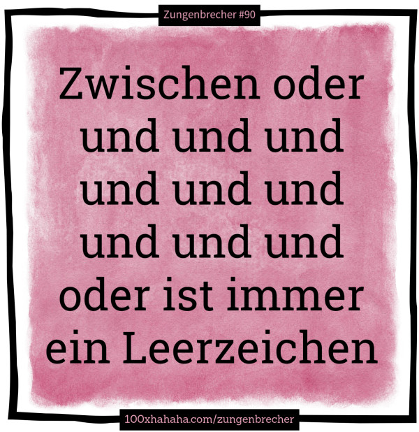 Zwischen oder und und und und und und und und und oder ist immer ein Leerzeichen