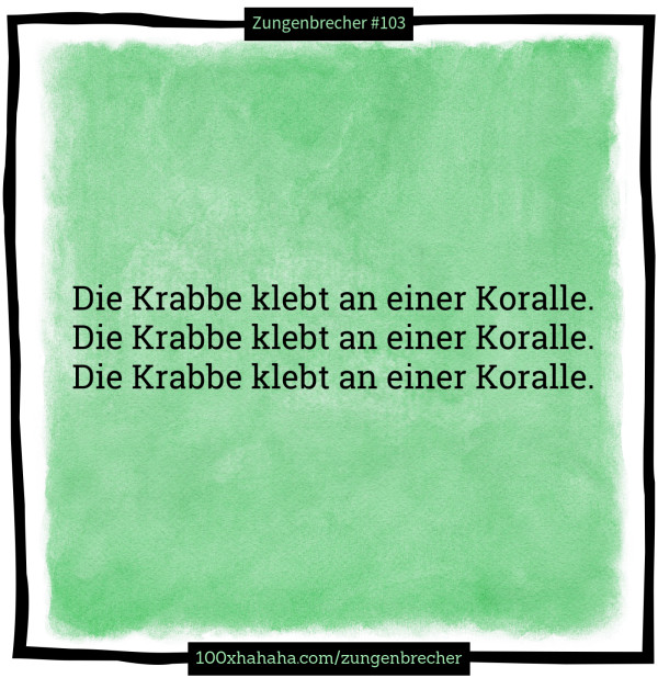 Die Krabbe klebt an einer Koralle. / Die Krabbe klebt an einer Koralle. / Die Krabbe klebt an einer Koralle.