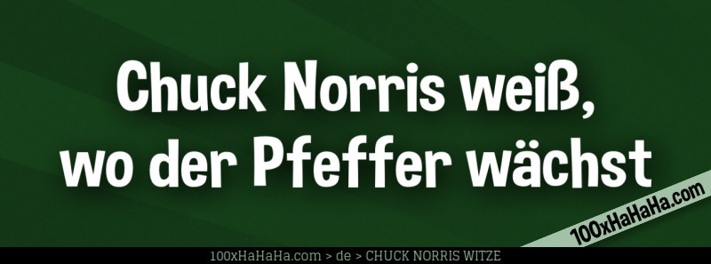 Chuck Norris weiss, wo der Pfeffer waechst