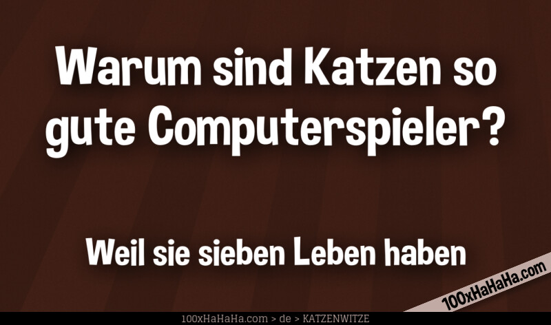 Warum sind Katzen so gute Computerspieler? / / Weil sie sieben Leben haben