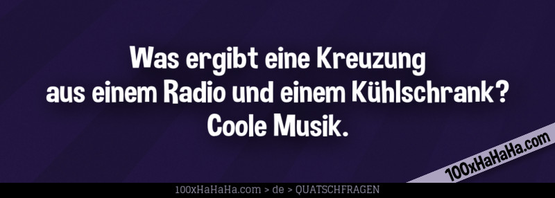 Was ergibt eine Kreuzung aus einem Radio und einem Kuehlschrank? Coole Musik