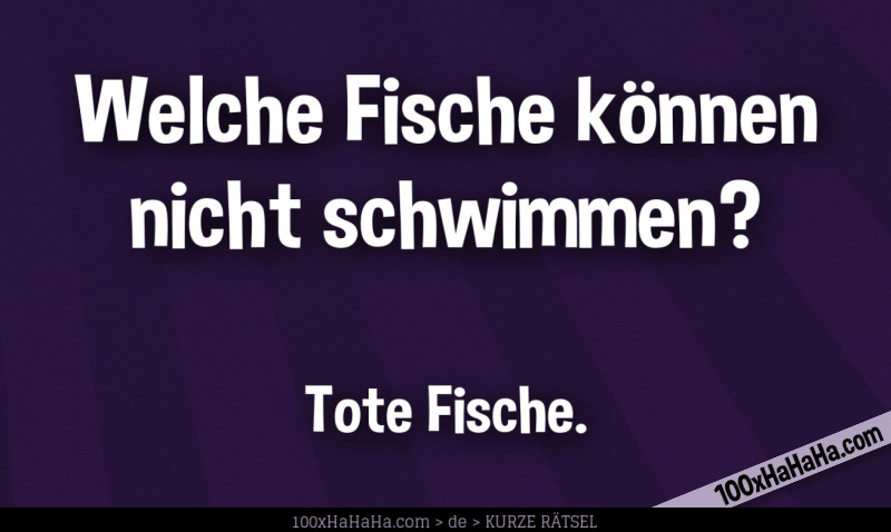 Welche Fische koennen nicht schwimmen? / / Tote Fische.