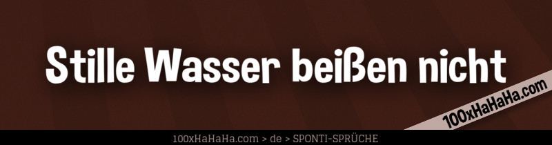Stille Wasser beissen nicht