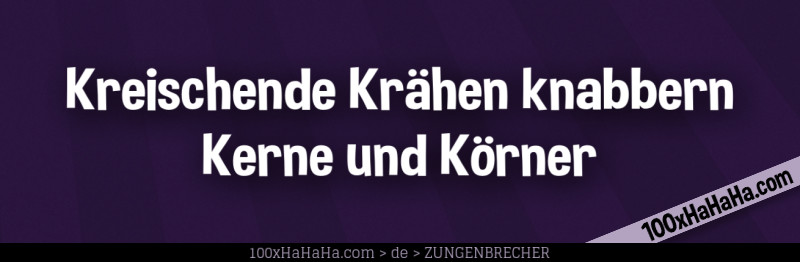 Kreischende Kraehen knabbern Kerne und Koerner
