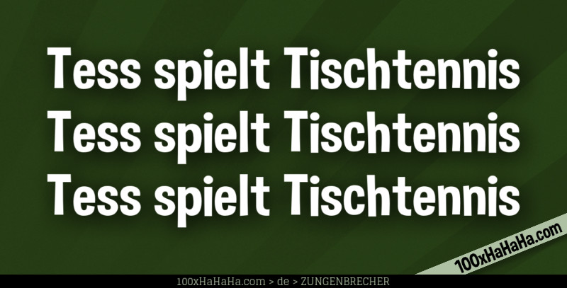 Tess spielt Tischtennis / Tess spielt Tischtennis / Tess spielt Tischtennis