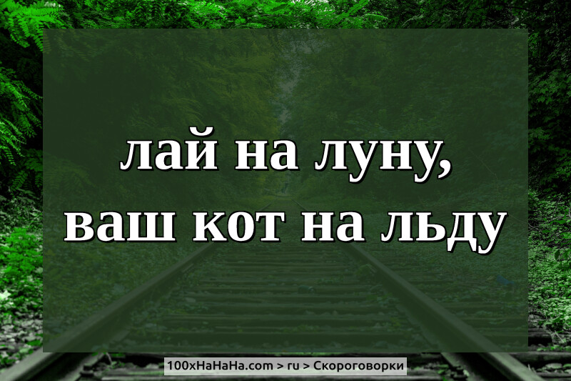 laj na lunu, / vash kot na ldu